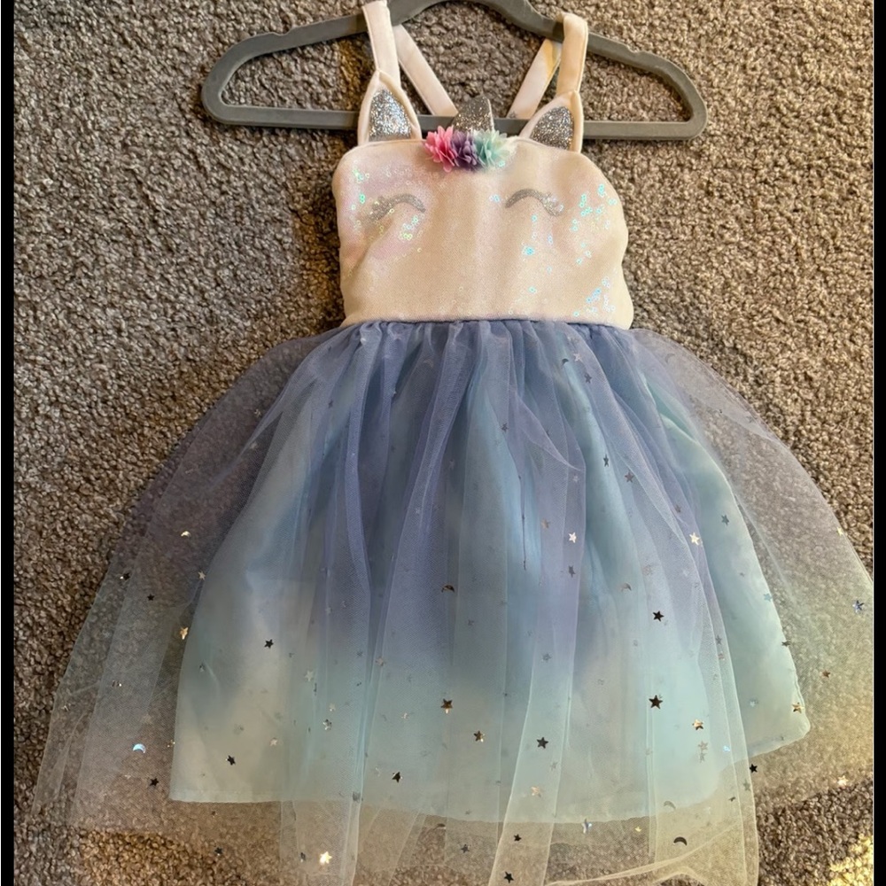 Zunie Unicorn Sequin Tulle Dress